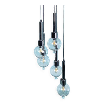 Vintage cascading suspension, space age, mid-century waterfall.