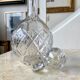 Chiseled crystal carafe