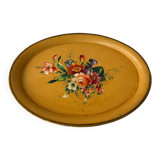 Old painted sheet metal tray