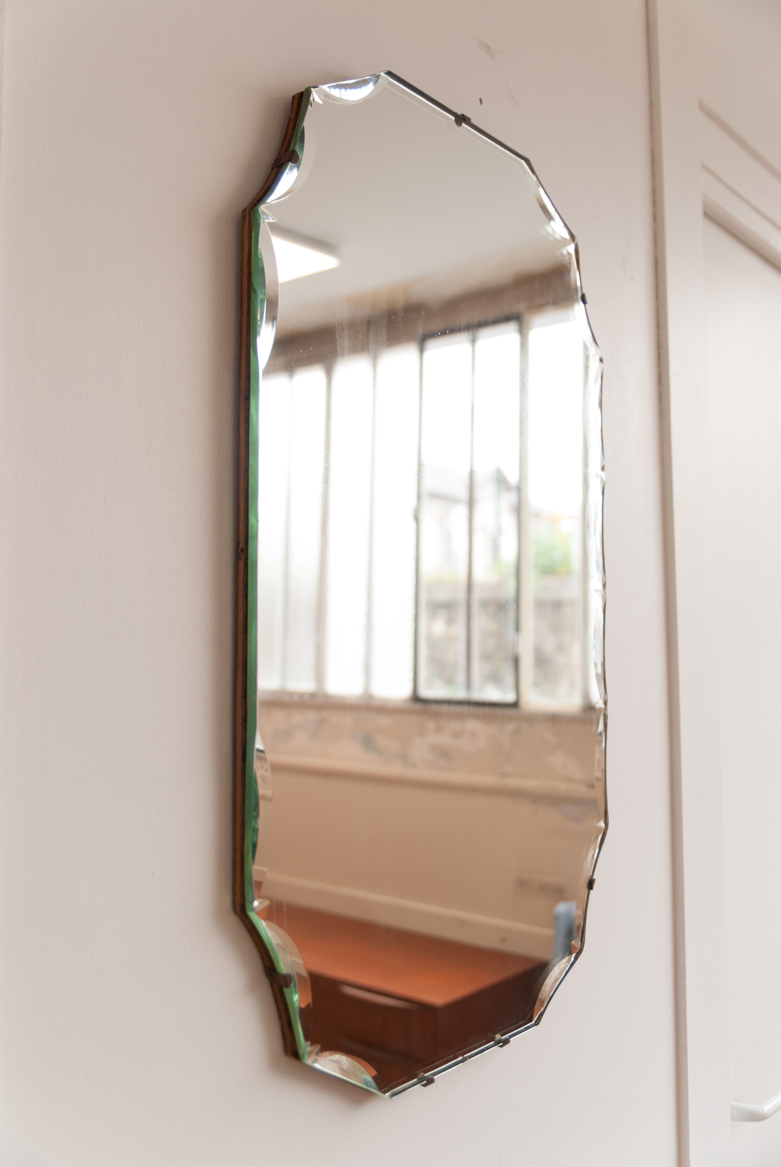 Bevelled mirror 30s 33x56cm