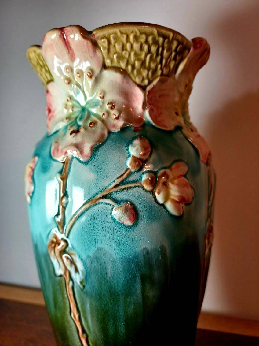 Pair of De Bruyn slip vases - Art Nouveau