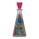 Carafe ou bouteille décorative d'exception des années 1970, signée Luigi Bormioli. Fabriquée en Italie.