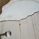 Old wall coat rack / 7 hooks / molding / baroque / white