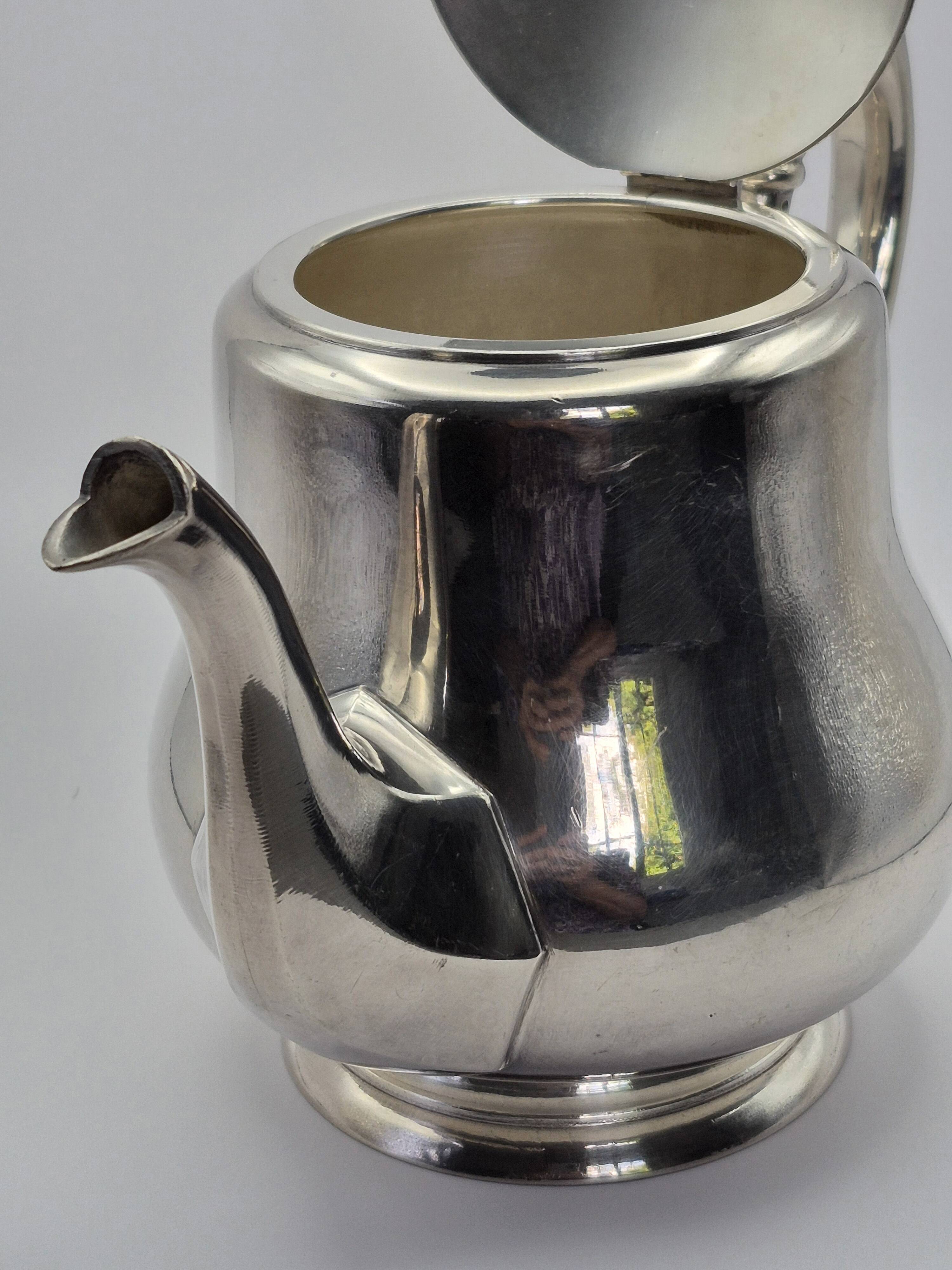 Beautiful and large antique silver-plated teapot – Maison Boulenger – A500