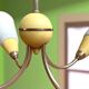 Mid Centiry Modern dining chandelier with 4 lights