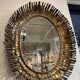 Brutalist brass mirror attributed to Curtis Jere from the 1970s.