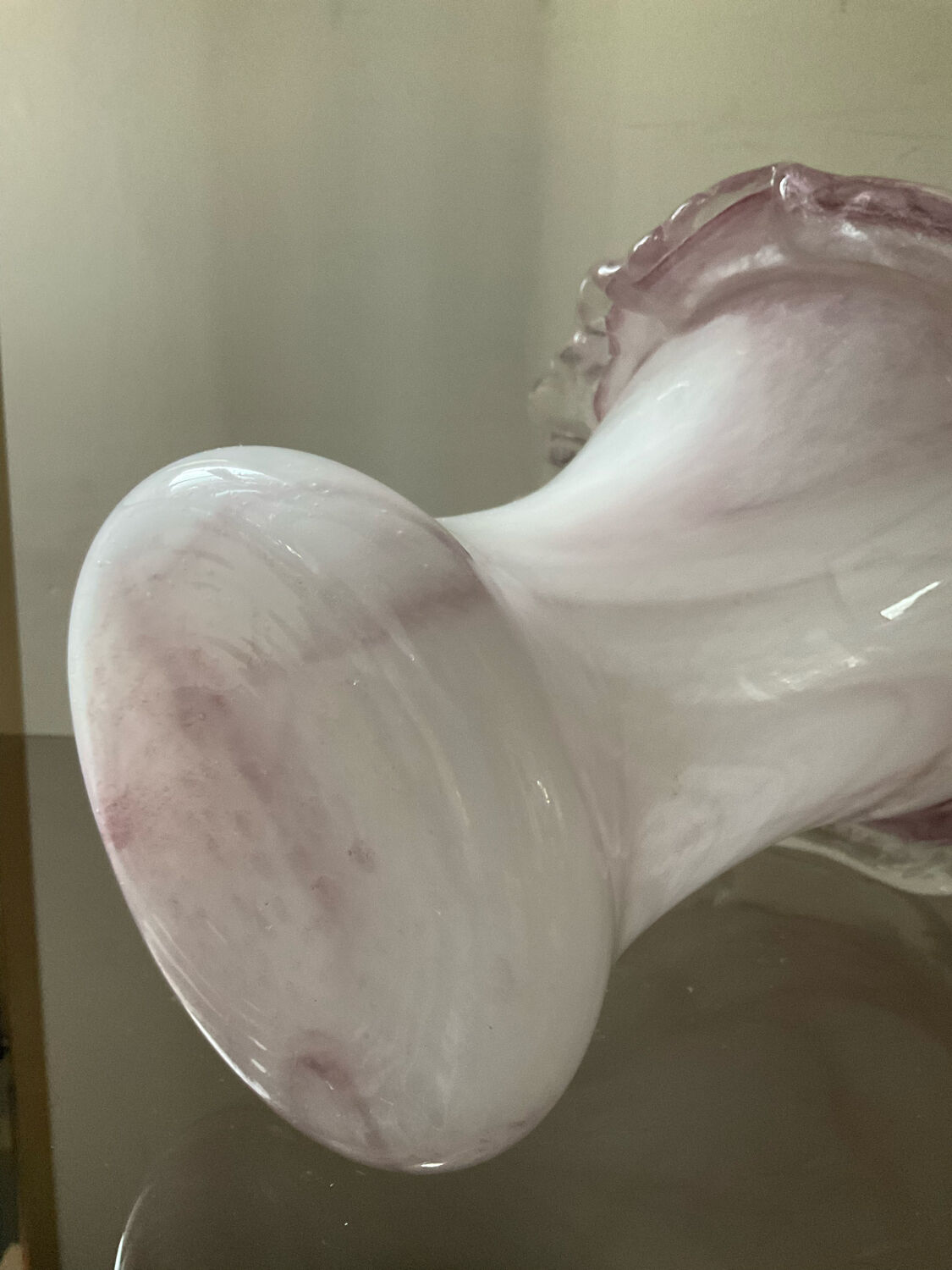 Vase champignon vintage en pâte de verre Murano