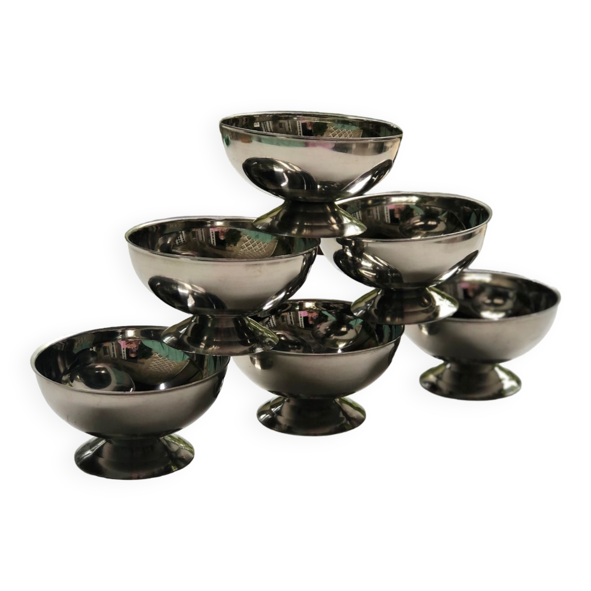 Stainless steel ice cream cups