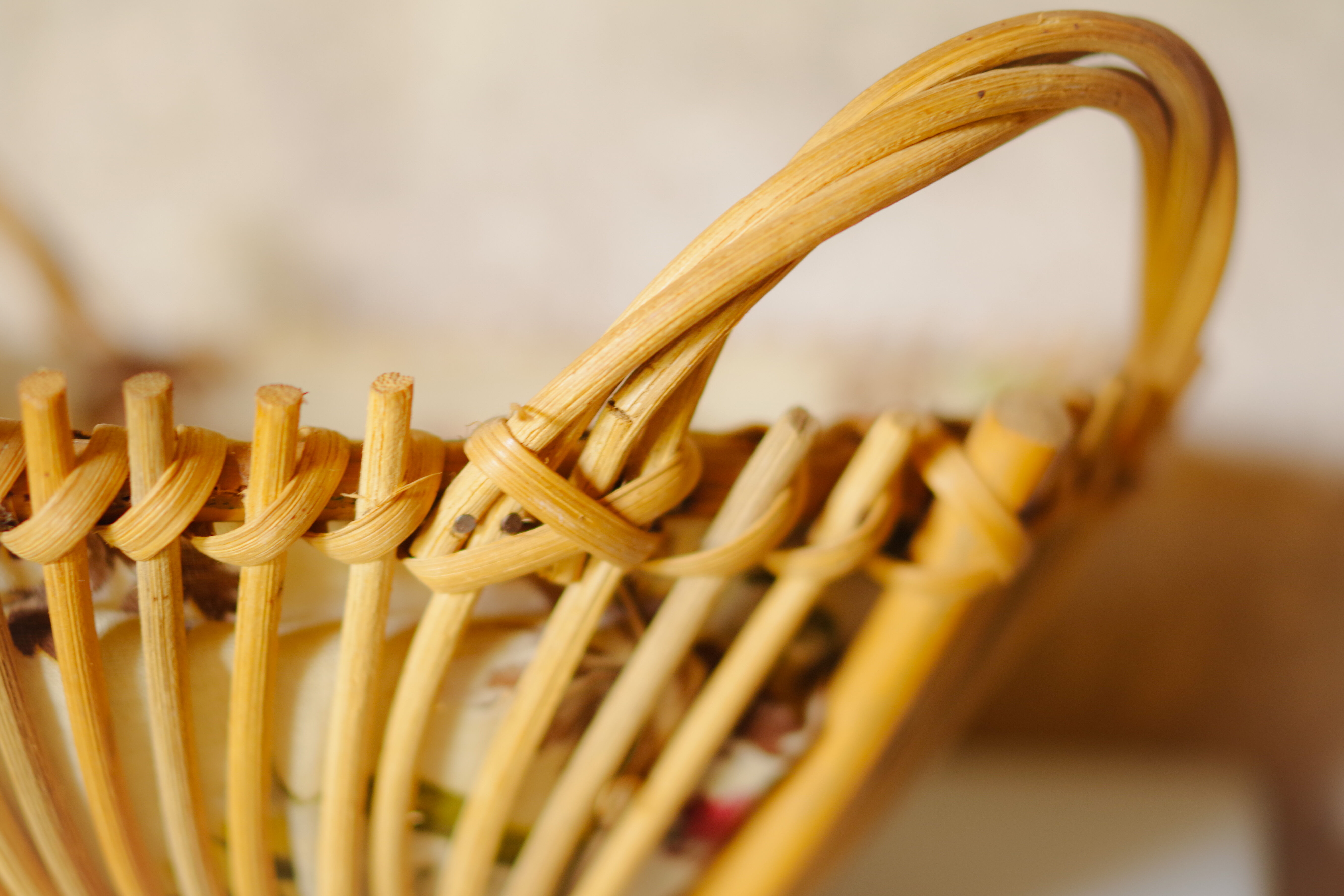 Sewing box or rattan suitcase