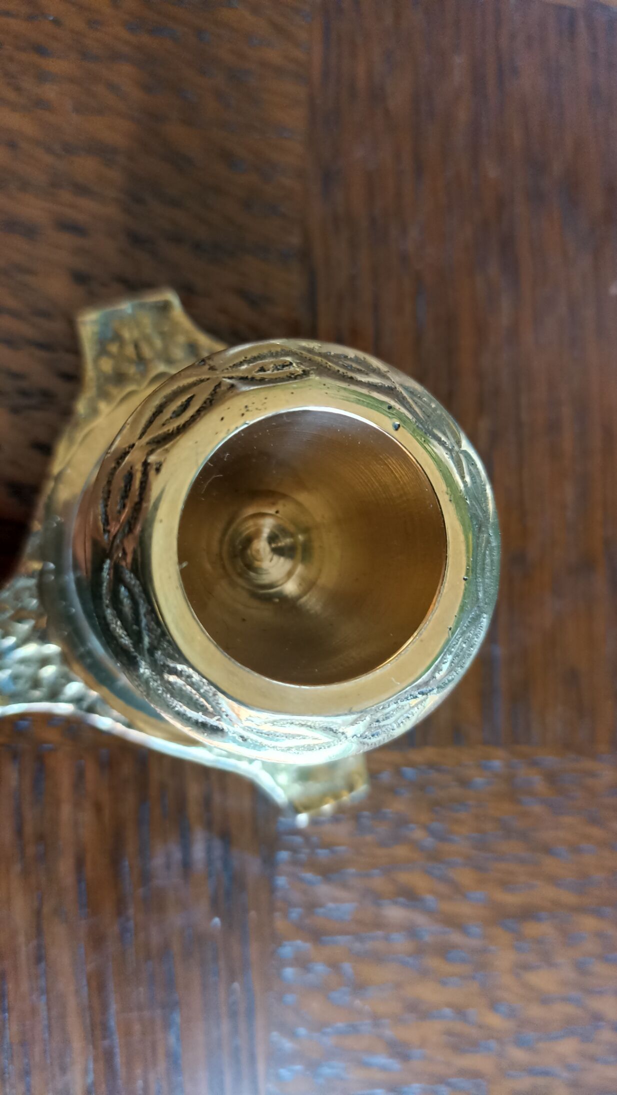 Gold solid brass candle holder