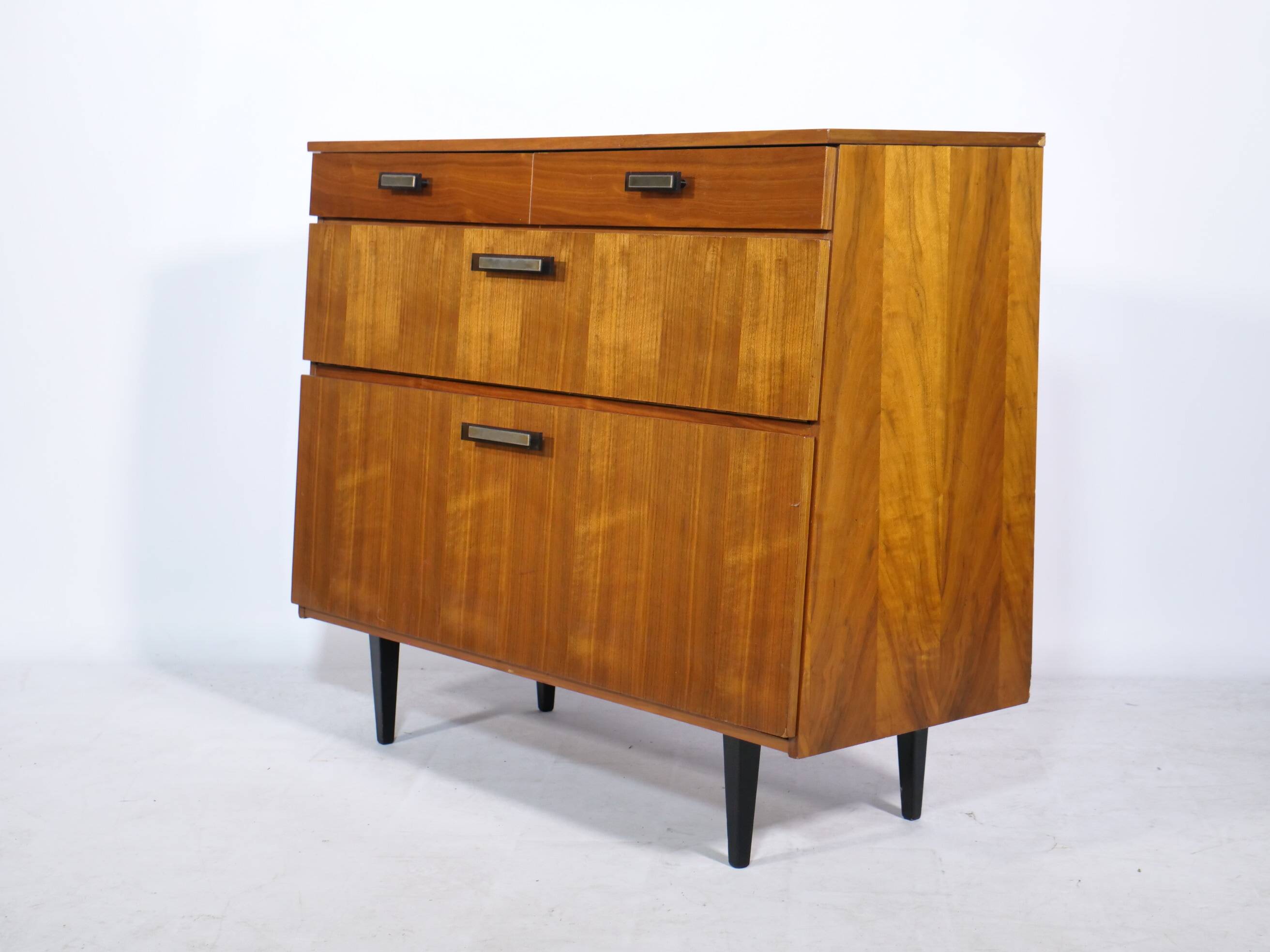 Buffet à chaussures vintage en teck, design milieu du siècle, années 1960