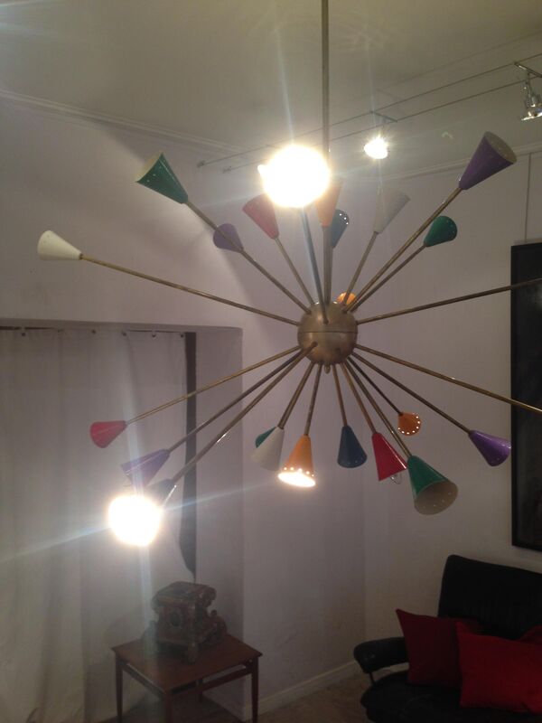 Lustre dans le style des créations italiennes des années 50