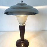 Art Deco mushroom lamp in bakelite and chrome