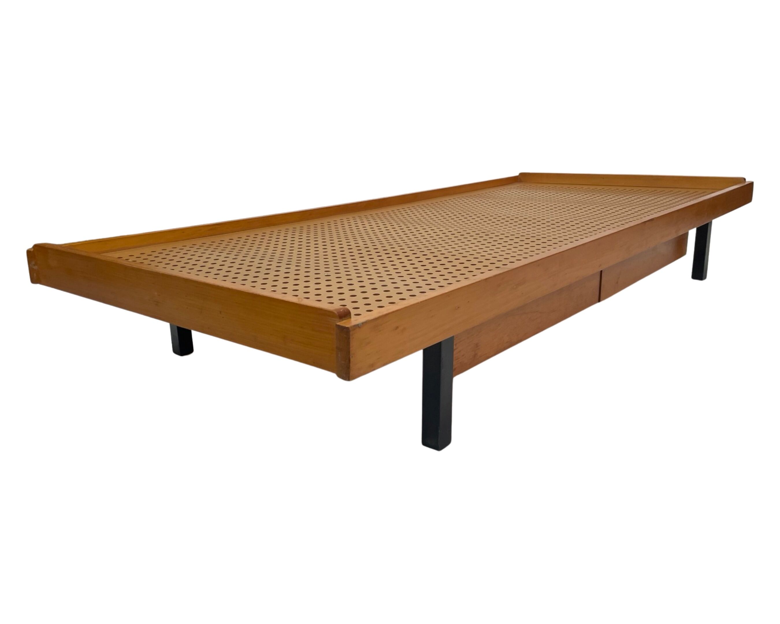 Vintage wooden bed with drawers, Netherlands, 1960 design Daybed