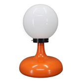 Lampe de table en métal laqué de style spatial italien avec verre opale, années 1970.