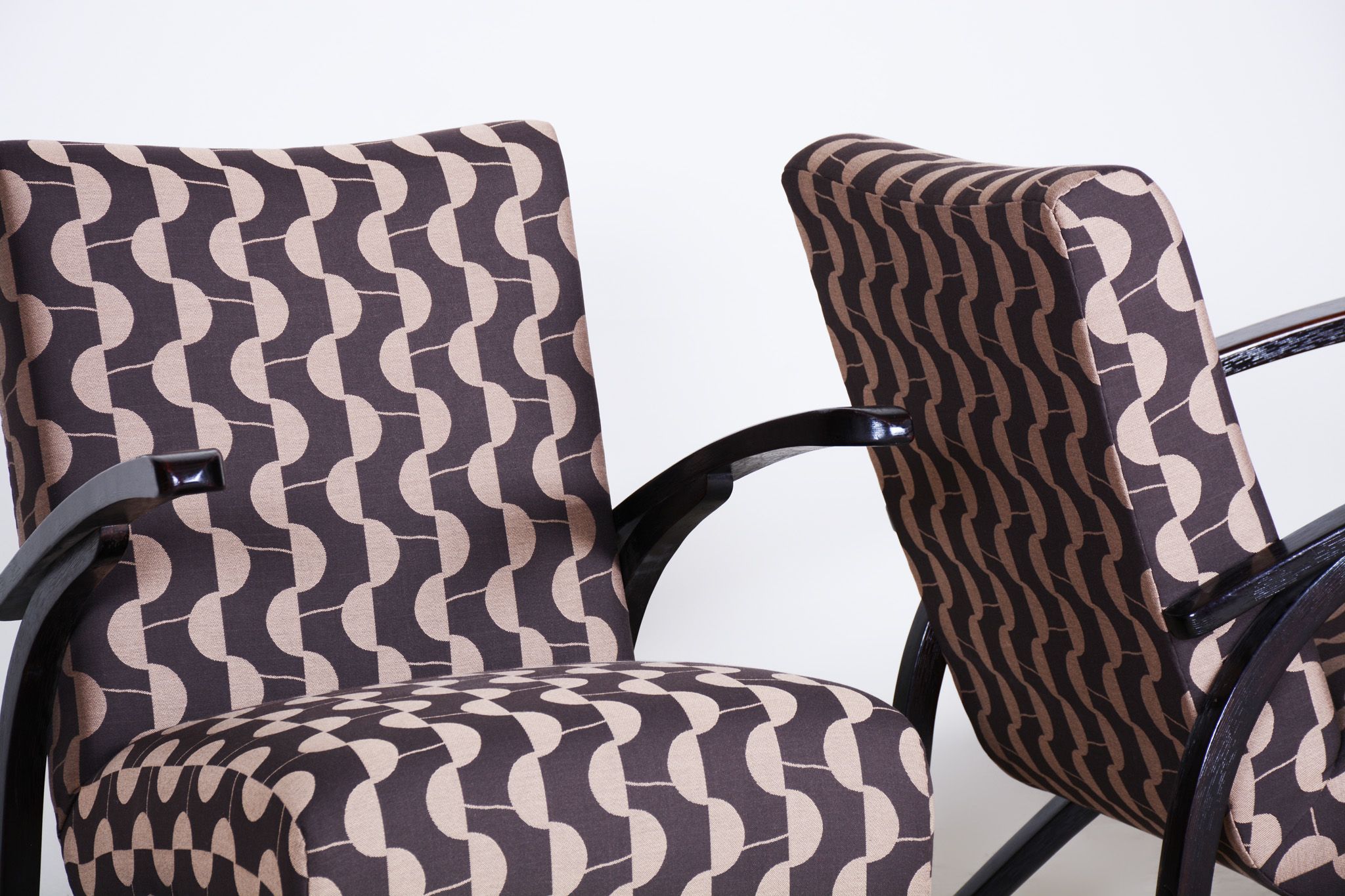 Art Deco armchairs designed by Halabala and made by Up Závody 1930