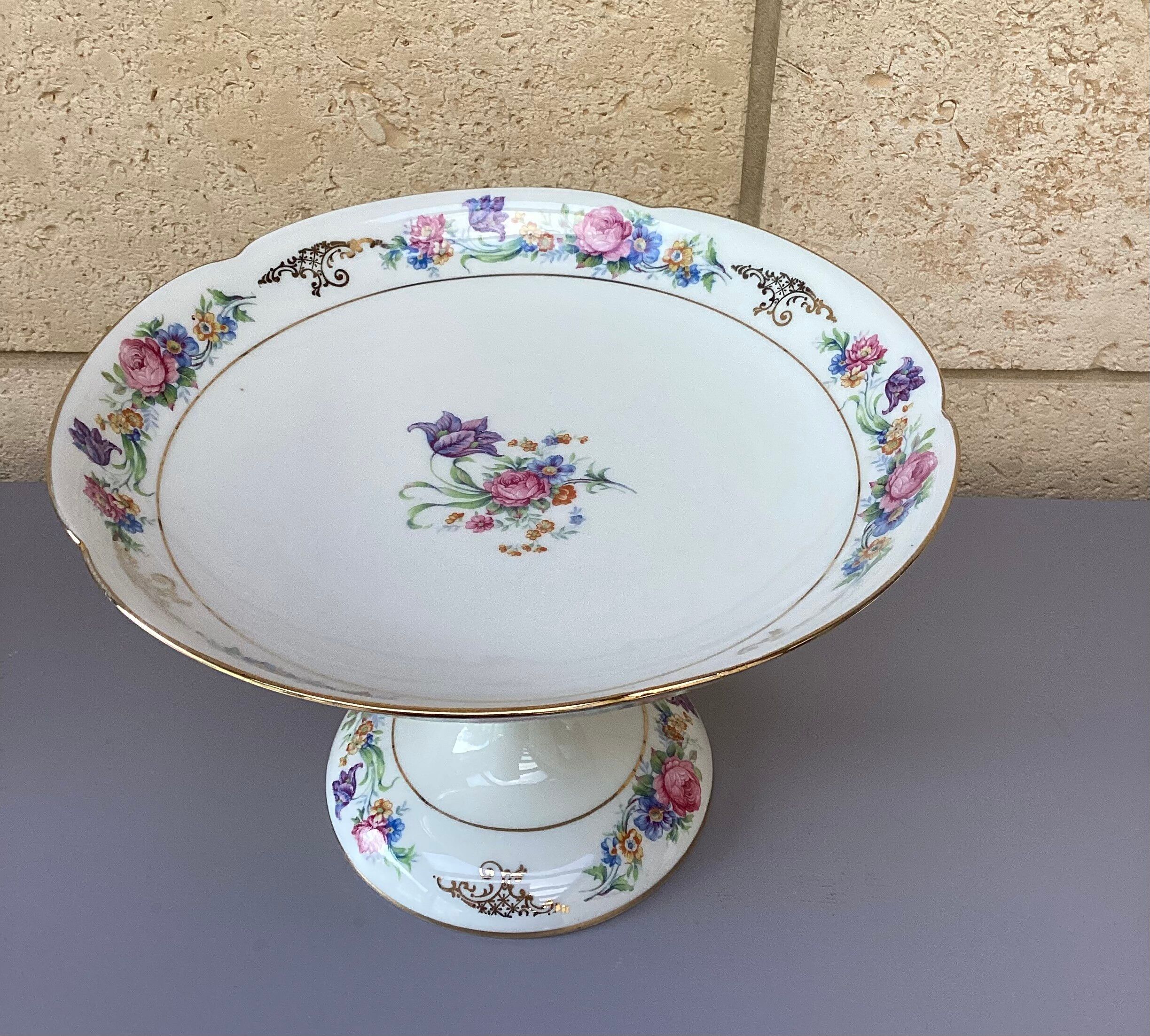 Old Limoges porcelain compote
