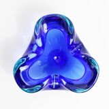 Blue Murano glass ashtray