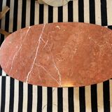 Terracotta marble coffee table and steel legs