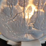 Lithophany lamp in biscuit and stucco style decorative arts