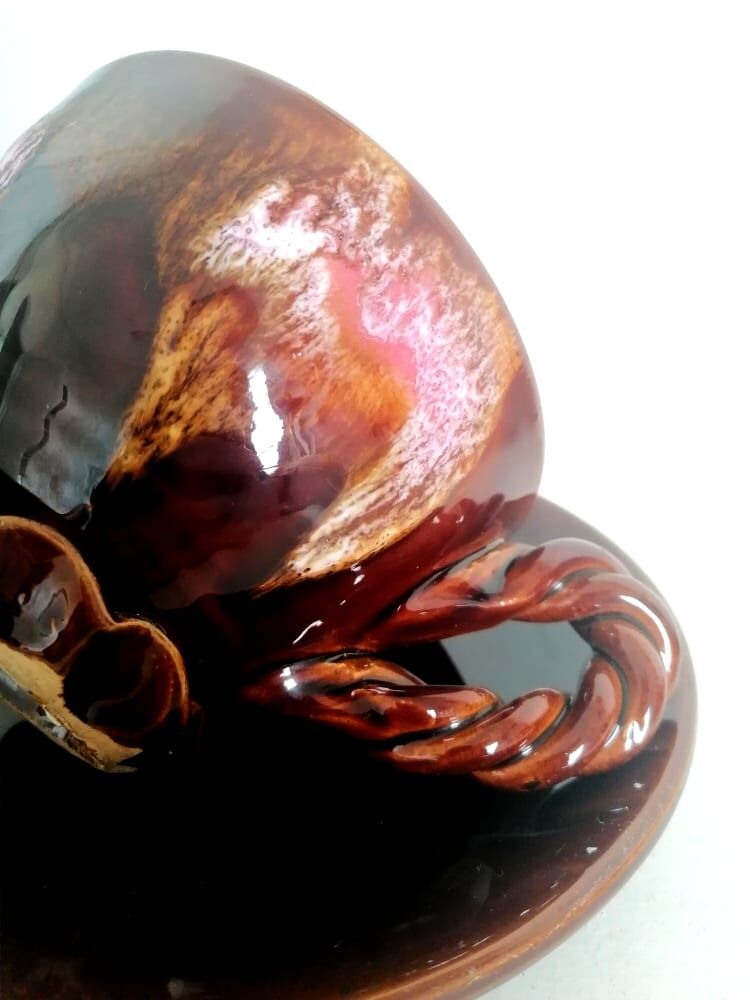 Ceramic lunch cup Vallauris 1960