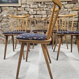 Lot of 6 bistro bar chairs from the 1960s