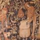 tapisserie représentant la pesée et l'art de forger