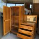 Rare asymmetrical dressing cabinet 50s