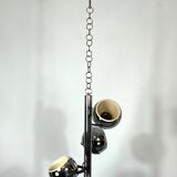 Goffredo Reggiani, three lights chrome chandelier from 70s