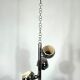 Goffredo Reggiani, three lights chrome chandelier from 70s
