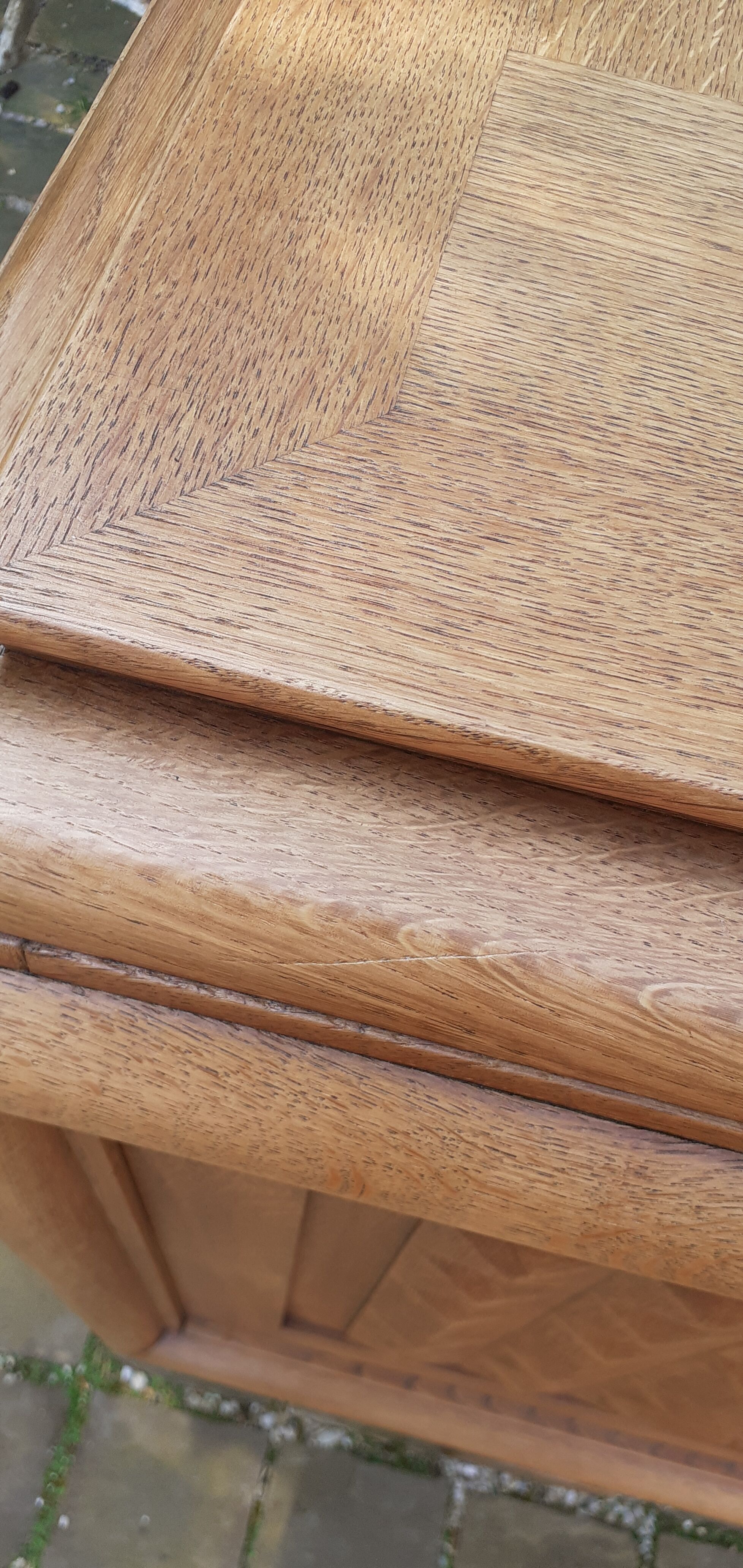 Brutalist oak sideboard year 40