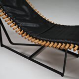 Chaise longue à dossier en épine dorsale par Peter Strassl, Allemagne des années 1970.
