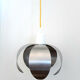 Flower pendant lamp in brushed steel 1970