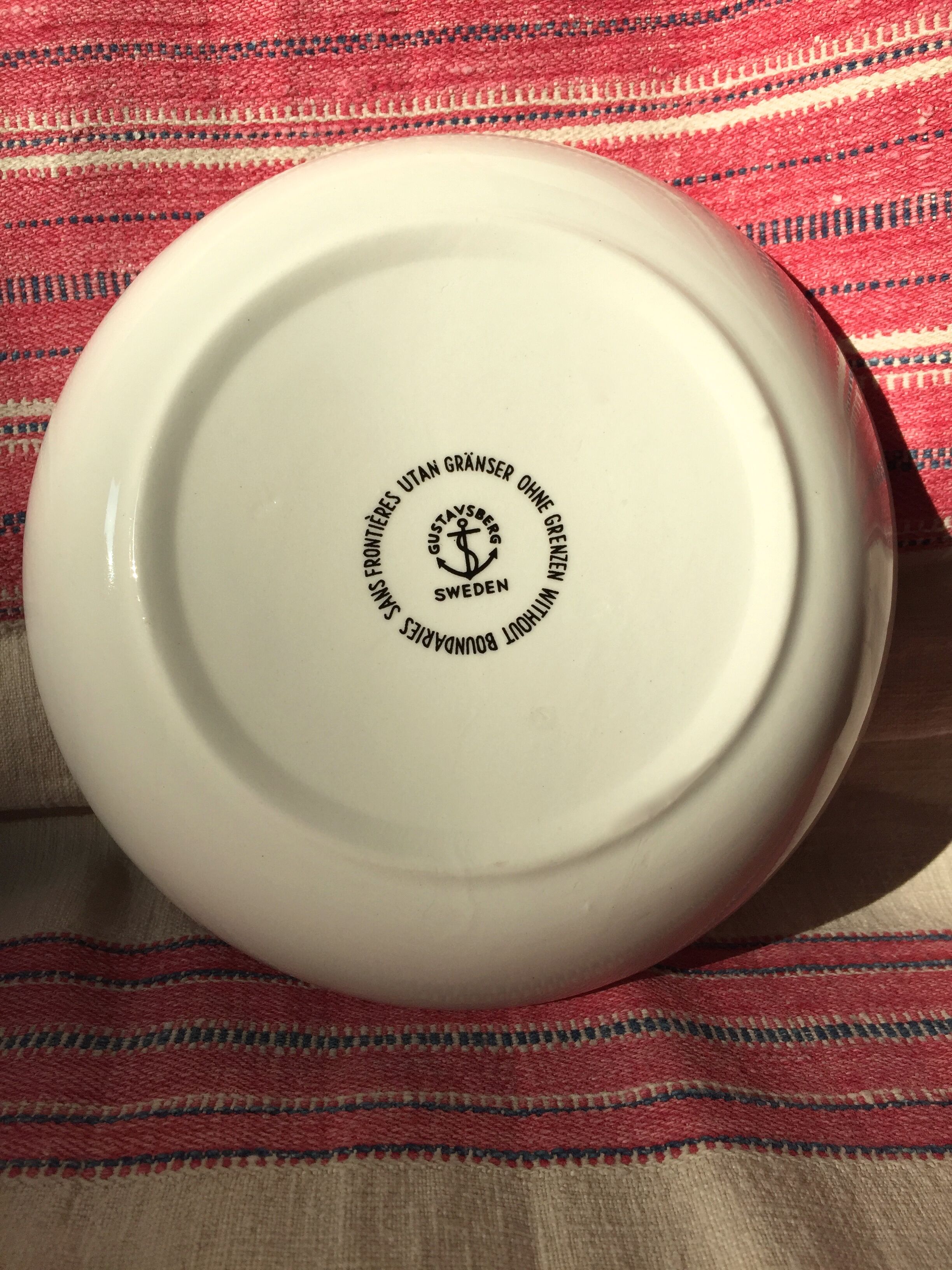 Children's dishes or birth gift Plate and bowl Utan gränser gustavsberg vintage design scan