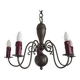 Five-light Flemish chandelier in silver-plated metal 5181