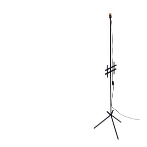 Lampadaire noir en fer