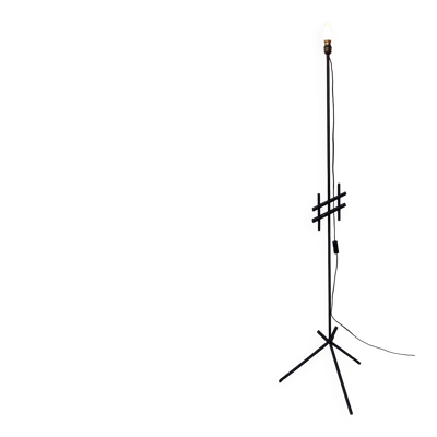 Lampadaire noir en fer