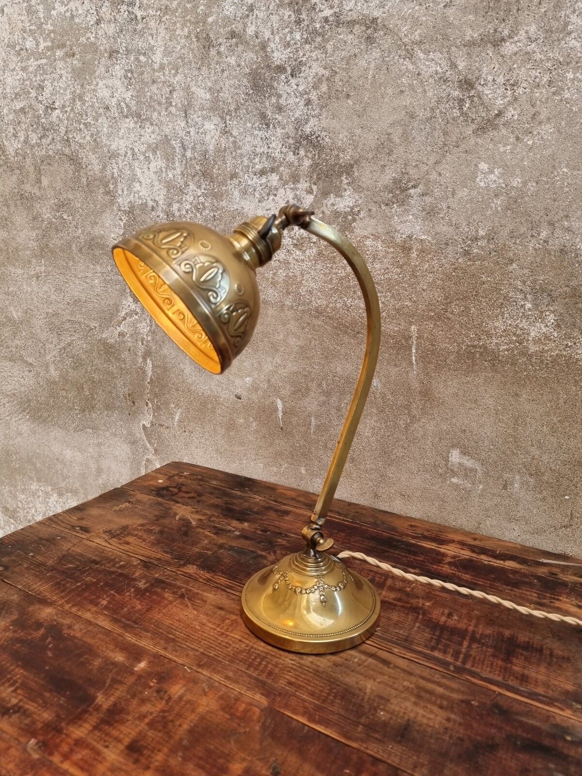 Antique table lamp copper desk lamp