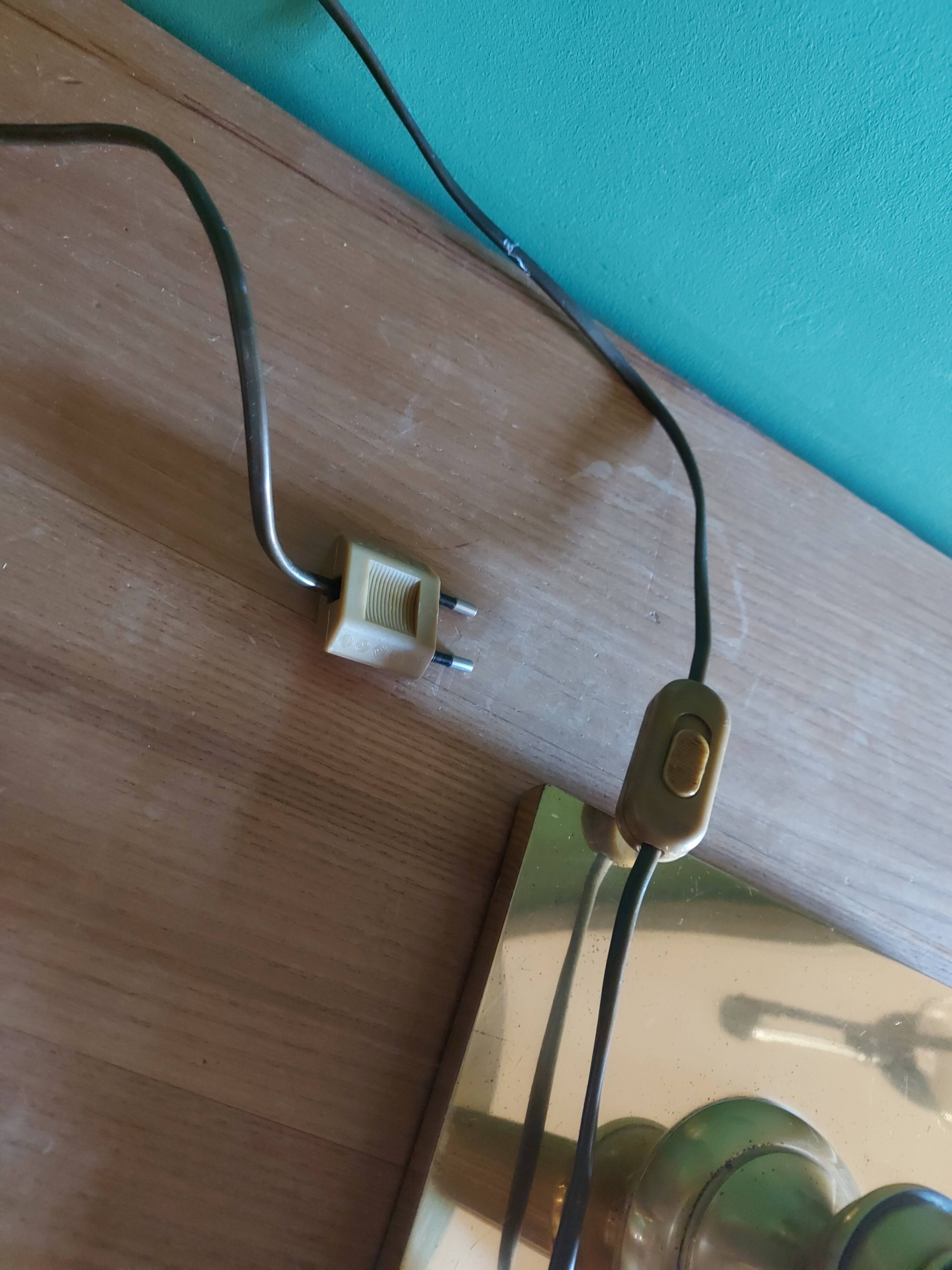 Large golden brass lamp neo classic style