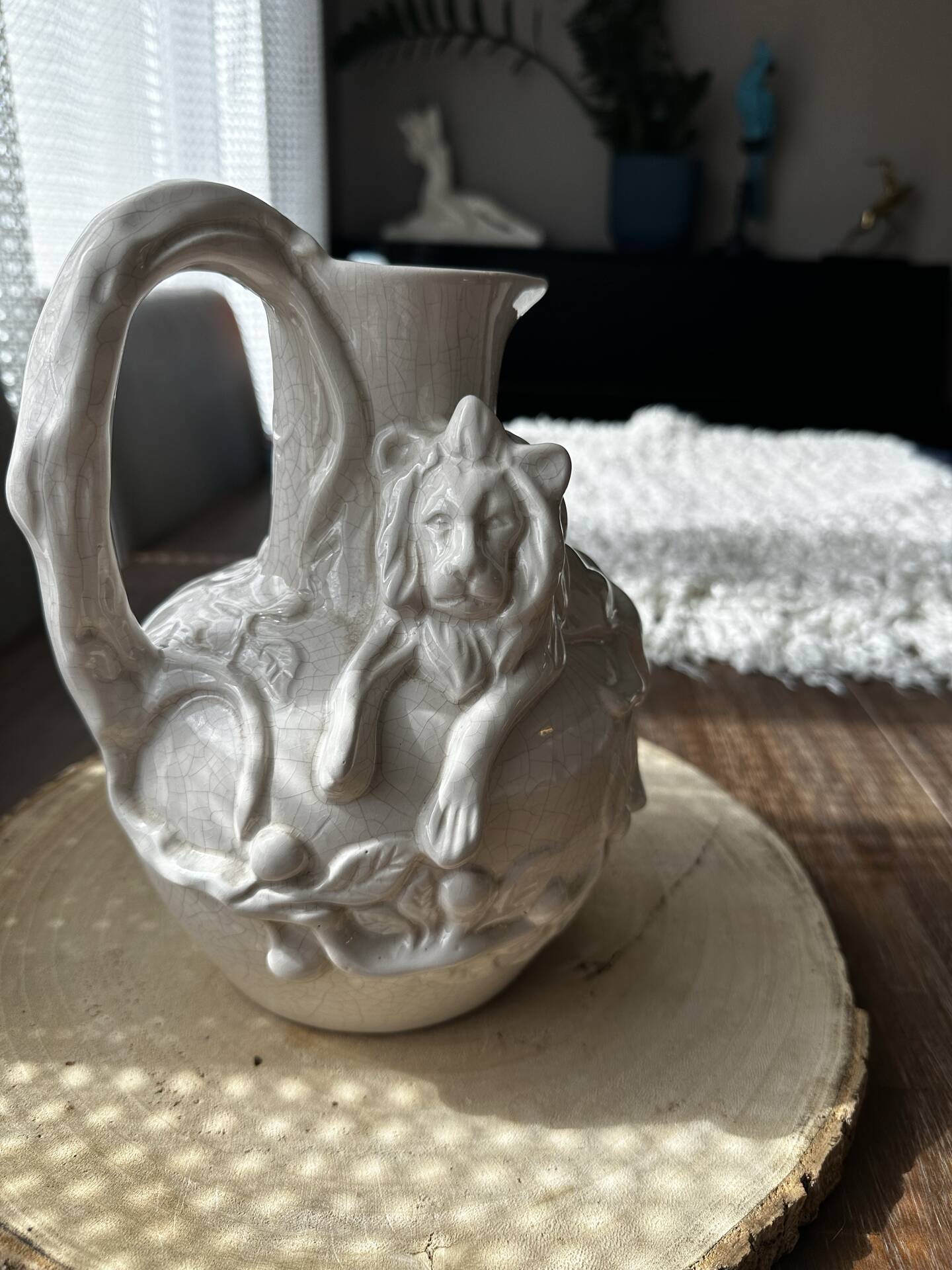 Superb Art Nouveau jug/pitcher/vase in ceramic La Louvière sign