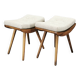 Pair of Mid-Century Beech Stools, Czechoslovakia, 1960s