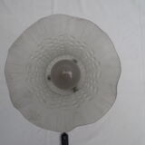 Table lamp, wooden foot turned walnut color