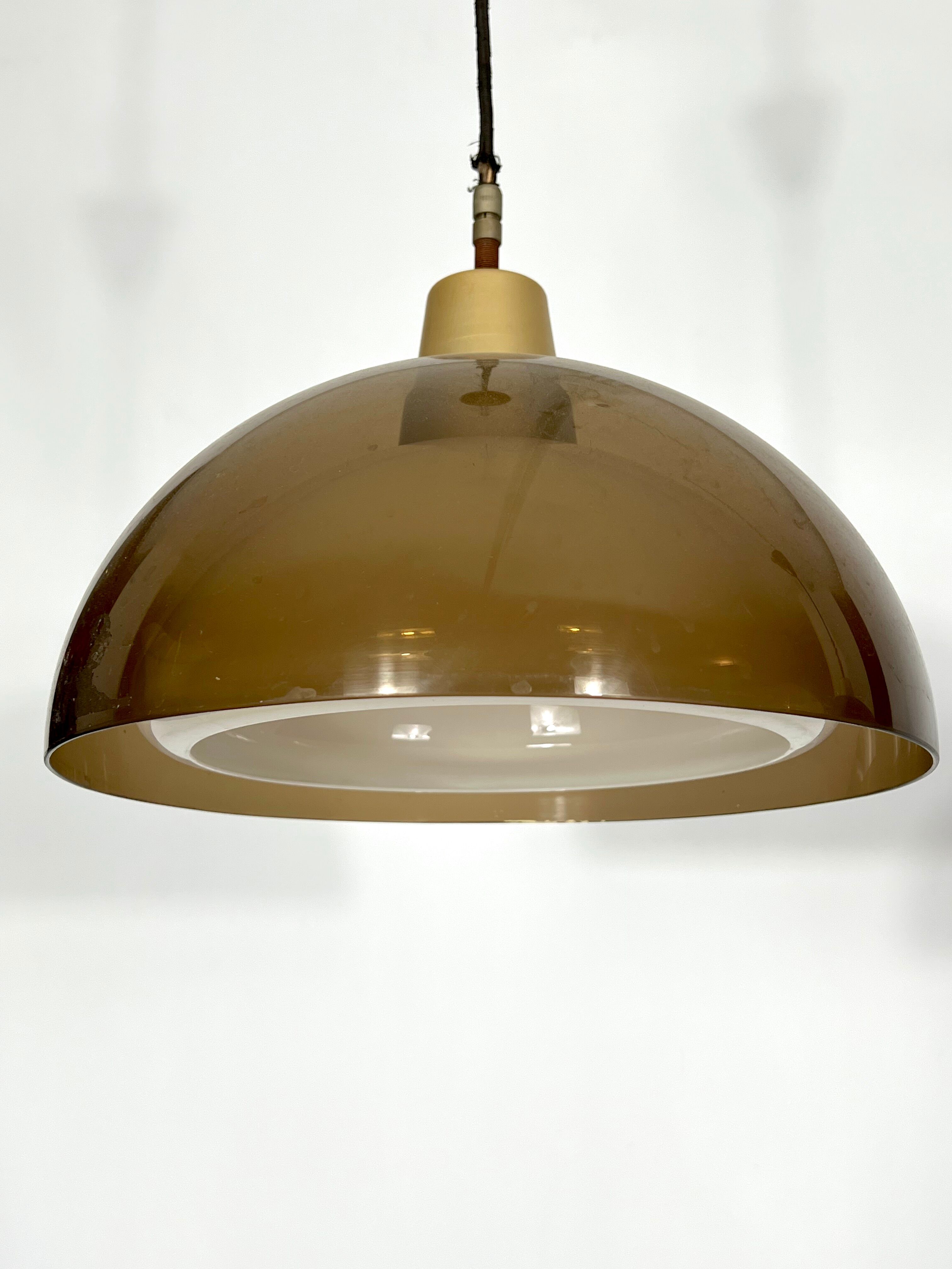 Mid-century modern pair of plexiglass chandelier by Candle