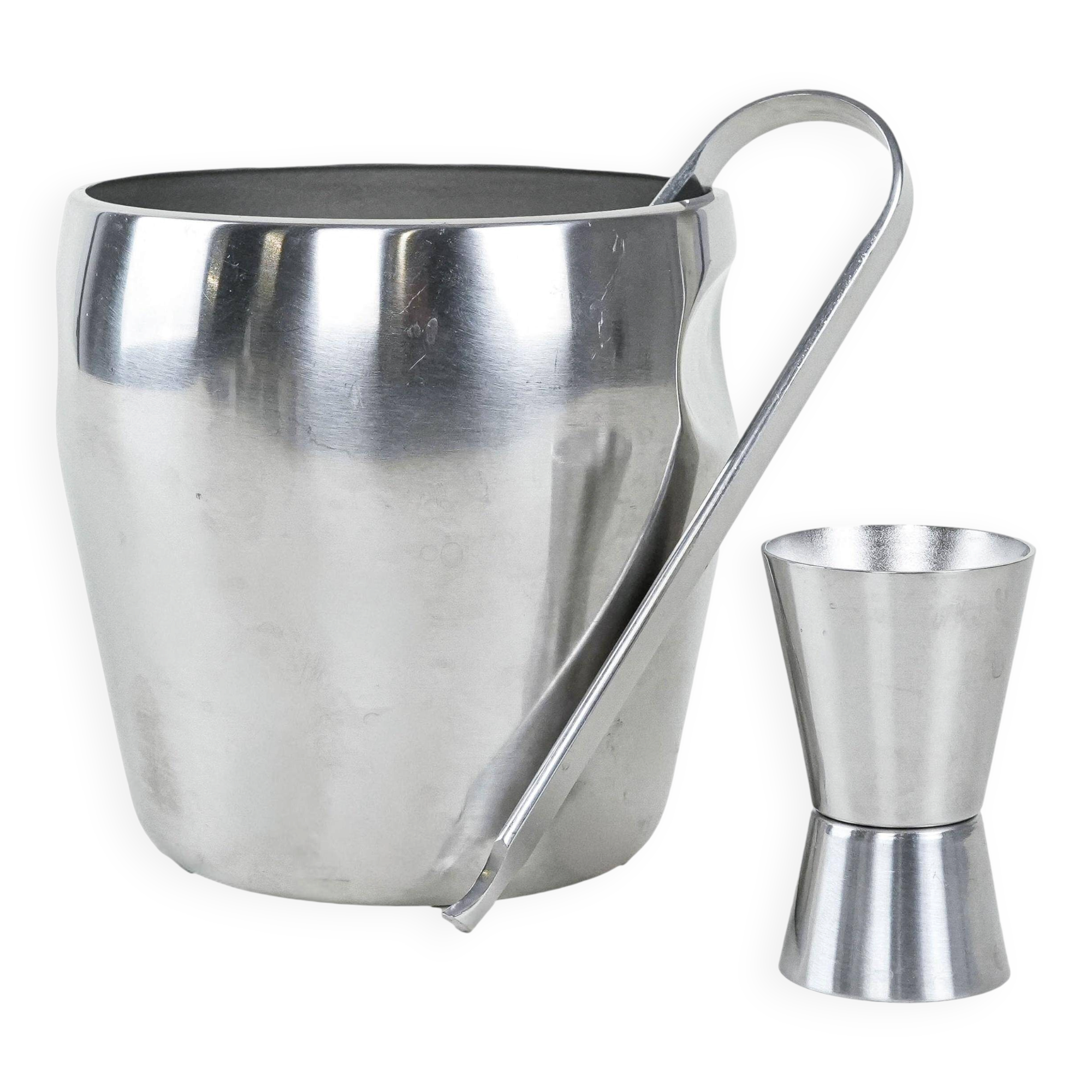 Ice bucket, Italian design, 1970s, manufactured by Alessi