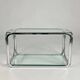 Vintage chrome glass coffee table 70s space age table