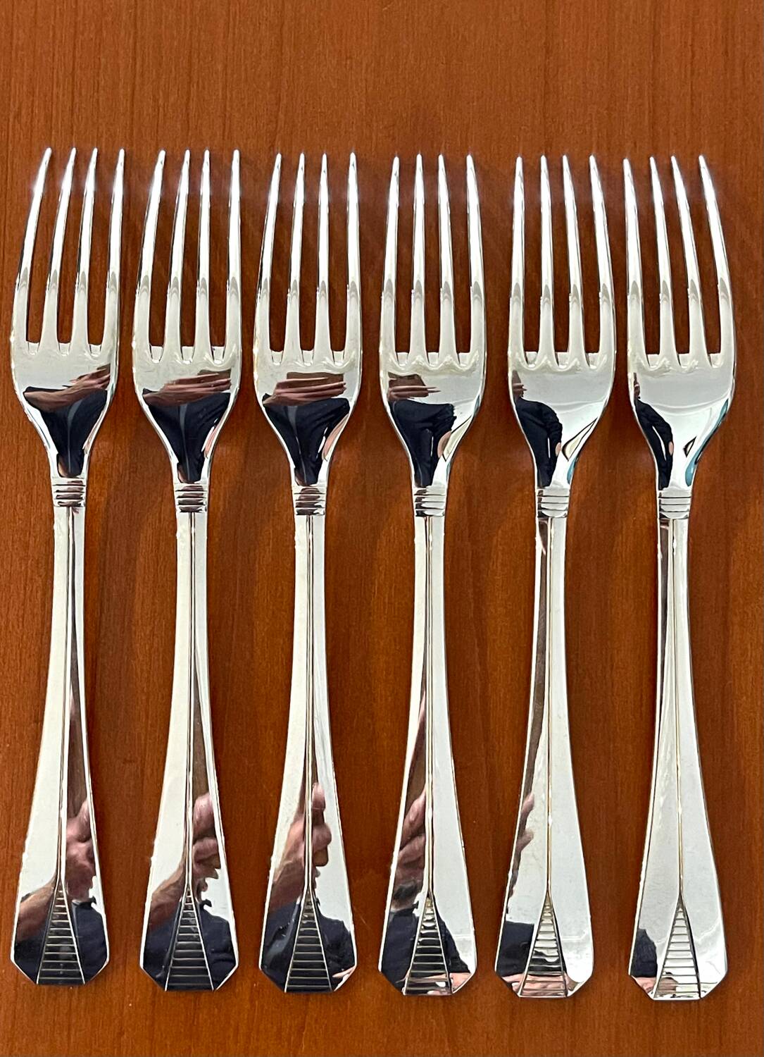 Christofle Atlantide, cutlery for entremet, dessert, cheese. Art Deco