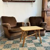 Fauteuils crapauds en velours