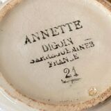 Tasse faïence de Sarreguemines Digoin modèle Annette