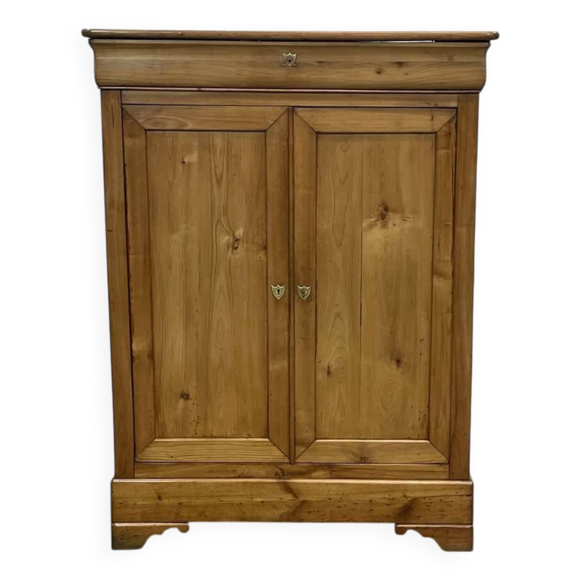 Small Louis Philippe 19th century cherry wood wardrobe with a drawer at the top