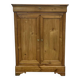Small Louis Philippe 19th century cherry wood wardrobe with a drawer at the top